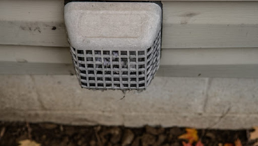 Clogged dryer vent on outside of home