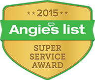 2015 Angie's List Super Service Award icon.