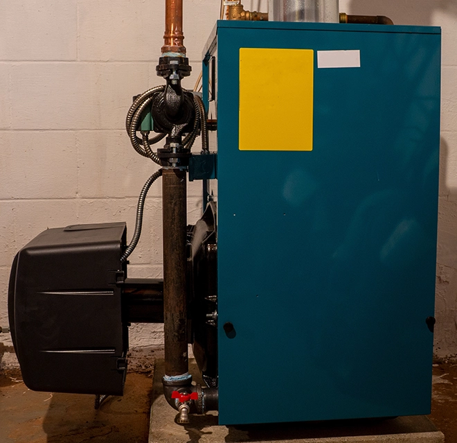 Furnace in the garage.