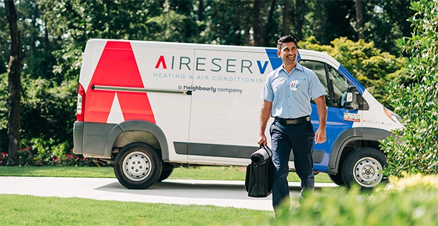 ASV technician arriving for work