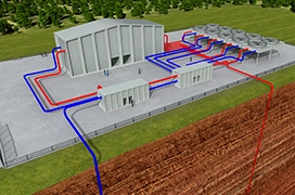 Large scale geothermal plant.
