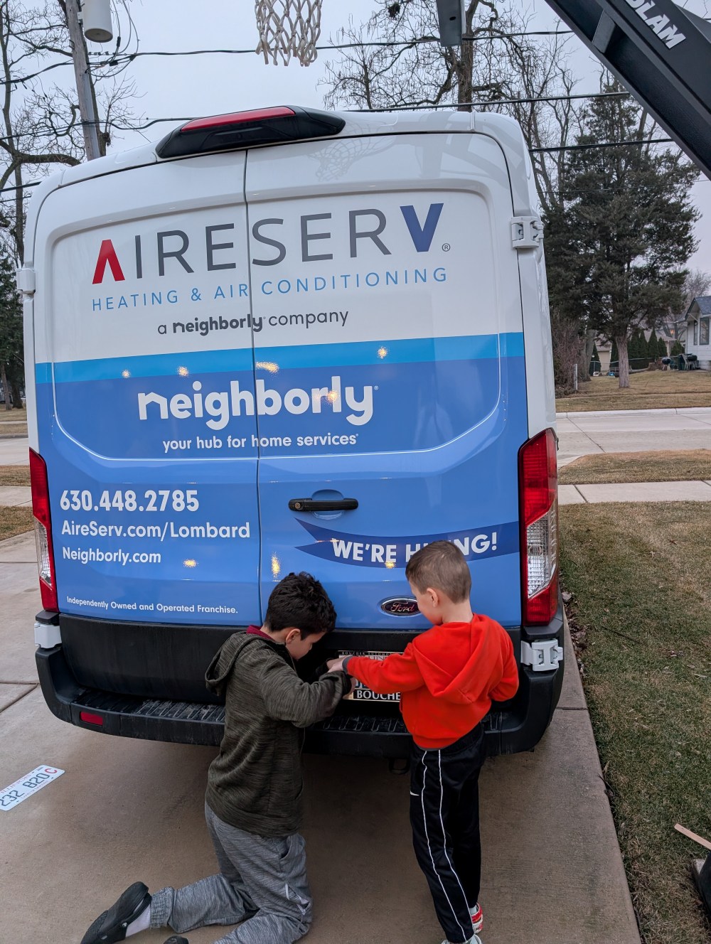 Getting the Aire Serv van ready