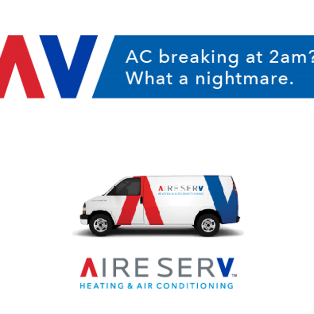 Aire Serv van, with Aire Serv logo on it. Aire Serv of Knoxville.