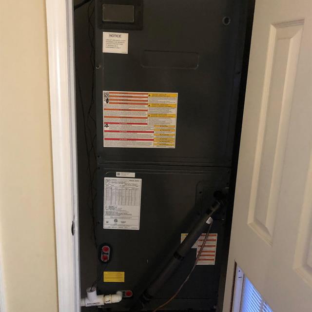 Air Conditioning Unit Installed Inside A Closet Space