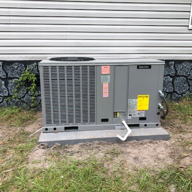 Side Angle View Of A Large Outdoor Air Conditioning Unit