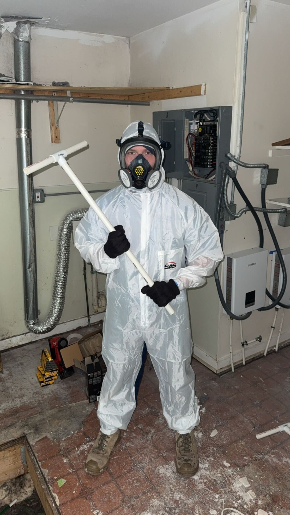 Getting dirty with Aire Serv today. Gotta wear protection.
