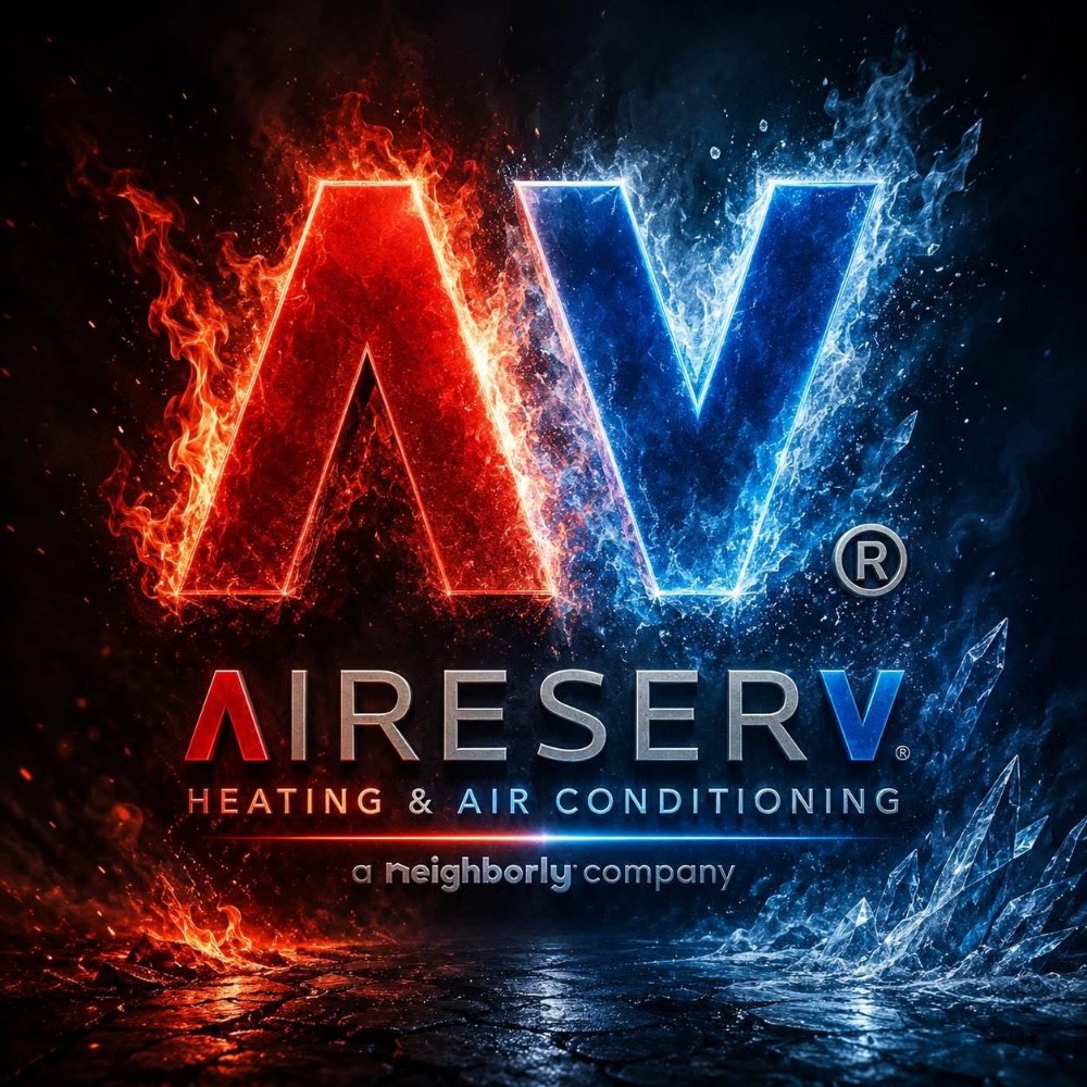 Aire Serv logo photo with fire and ice