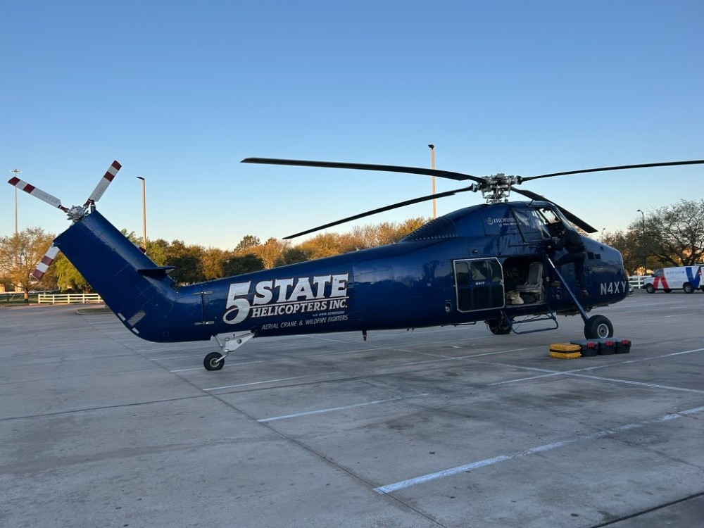 Helicopter used for a Commercial job