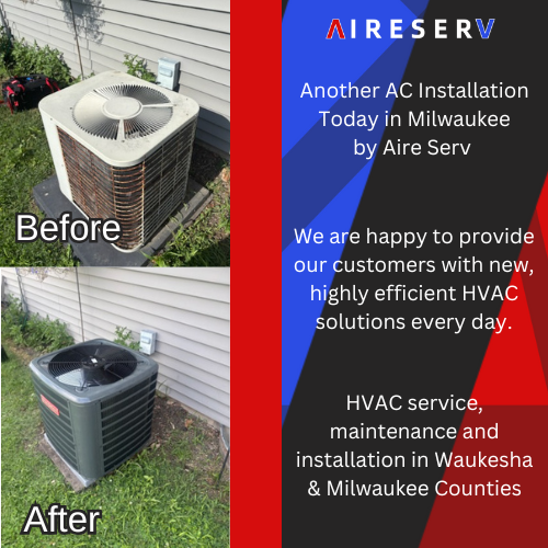 New AC install. Before and after pics Oak Creek.