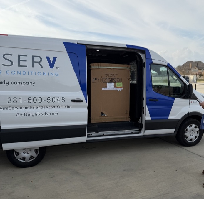 New HVAC System in Aire Serv Van