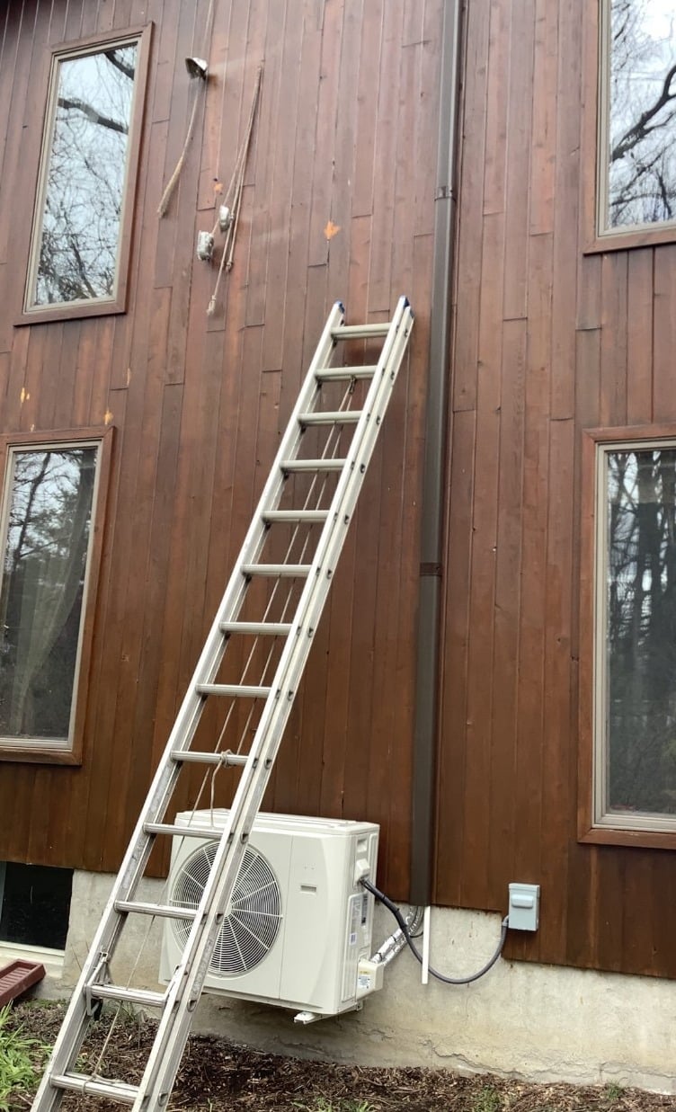 Mini-split heat pump lineset in Rhinebeck