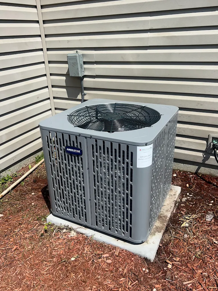 New Heat Pump Installed Outside A Customer’s Home