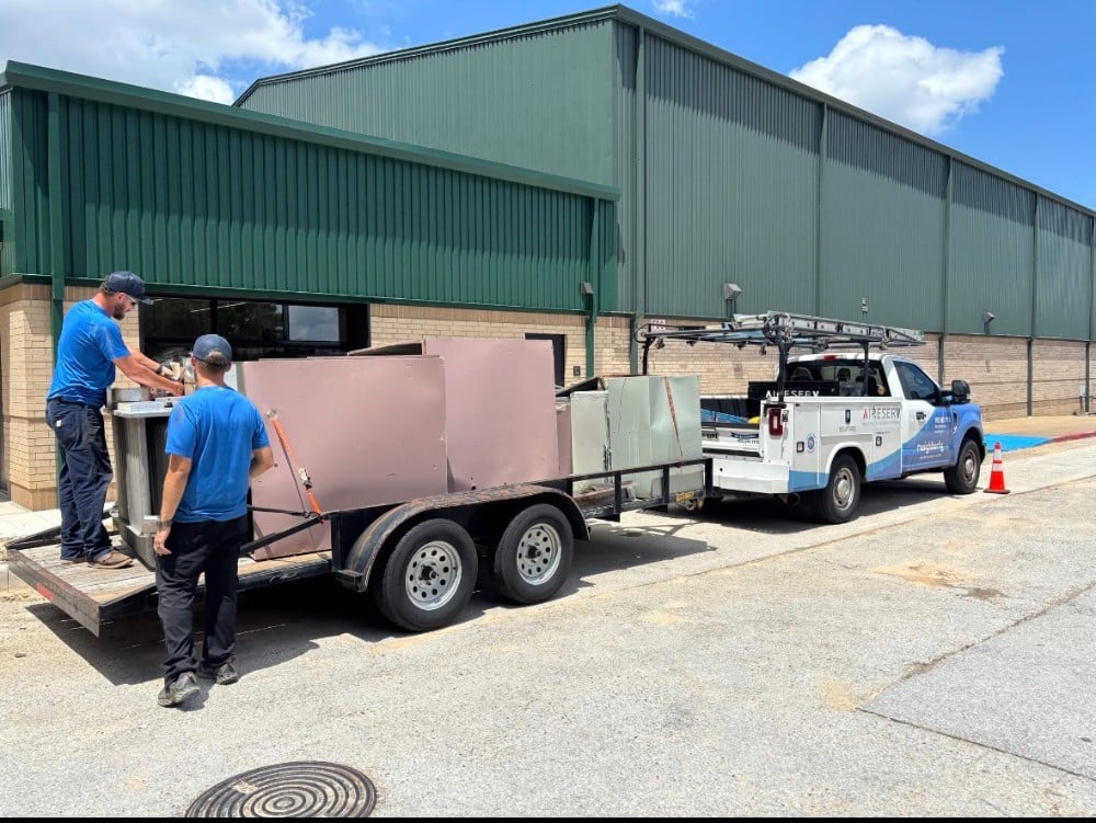 She had a good run... but it was time. These 50-year-old commercial HVAC units have officially retire