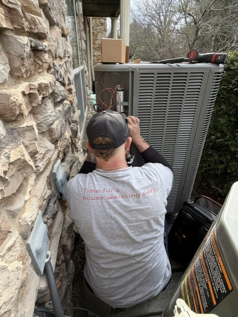 Central air conditioning unit.