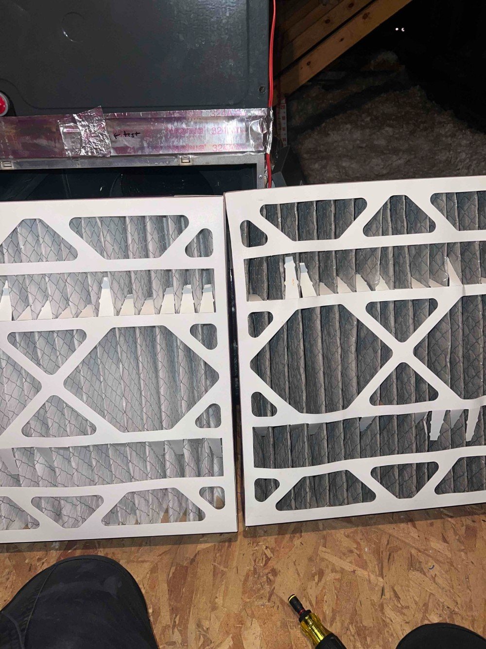 before and after air filter