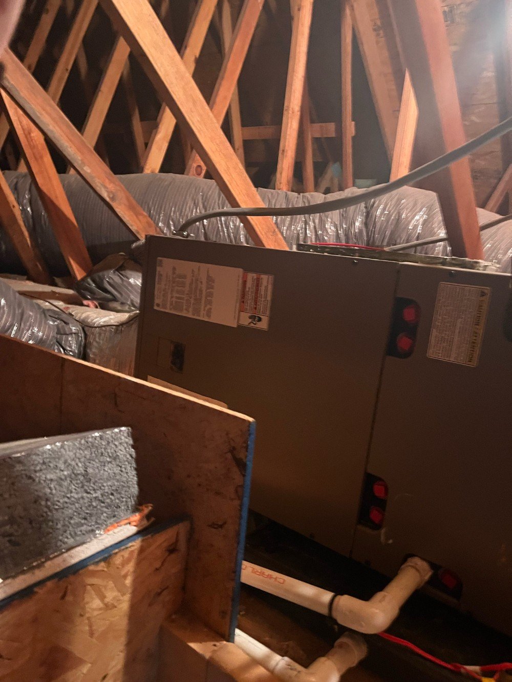 hvac unit in attic