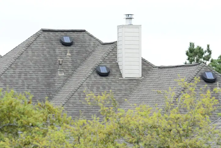 Solar-powered attic vents on house | Aire Serv of Birmingham.