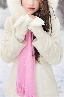 Woman in snow attire