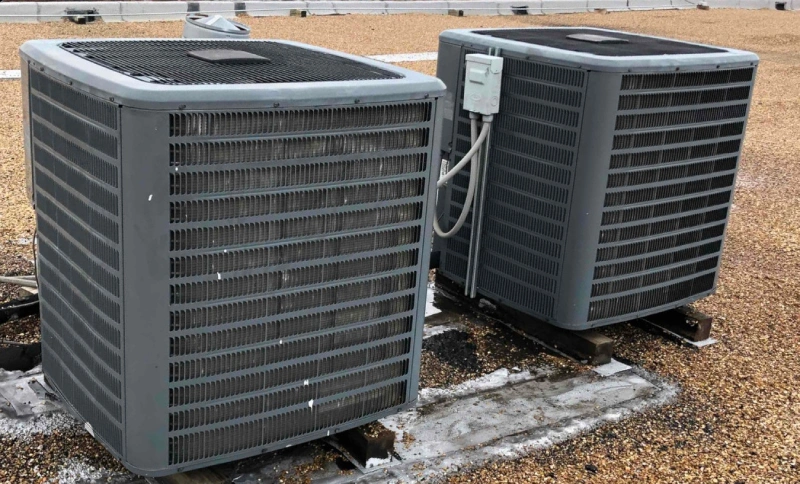 Two large outdoor AC units.