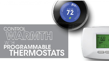 Thermostats with text: 