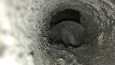 Air vent clogged with dust