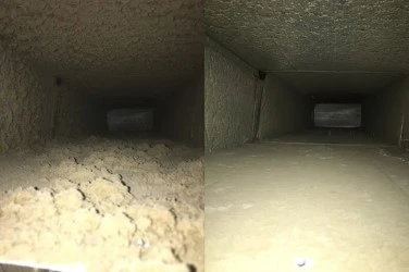 Clean and dirty air duct 