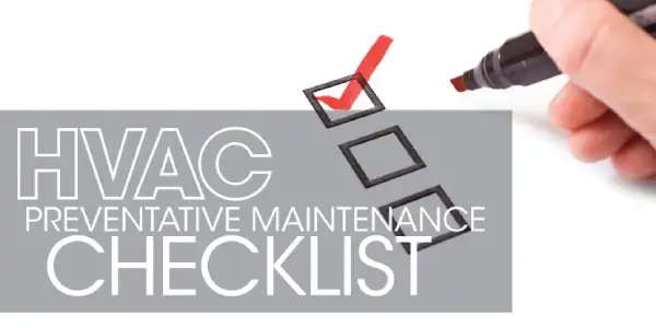 HVAC Preventative Maintenance Checklist with Red Marker