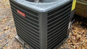 Newly installed Goodman HVAC unit outside home