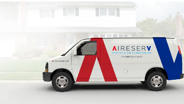 Banner photo with Aire Serv service van