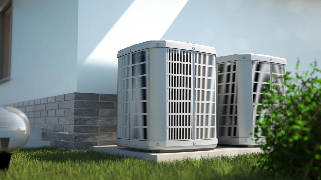 Pair of large outdoor AC units.